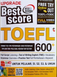 Upgrade Best Score Toefl 600+ (CD)