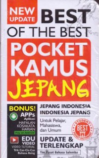 New Update Best of The Best Pocket Kamus Jepang